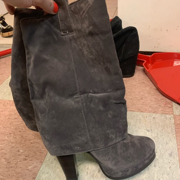Suede High Heel Boots - Picture 2 of 4